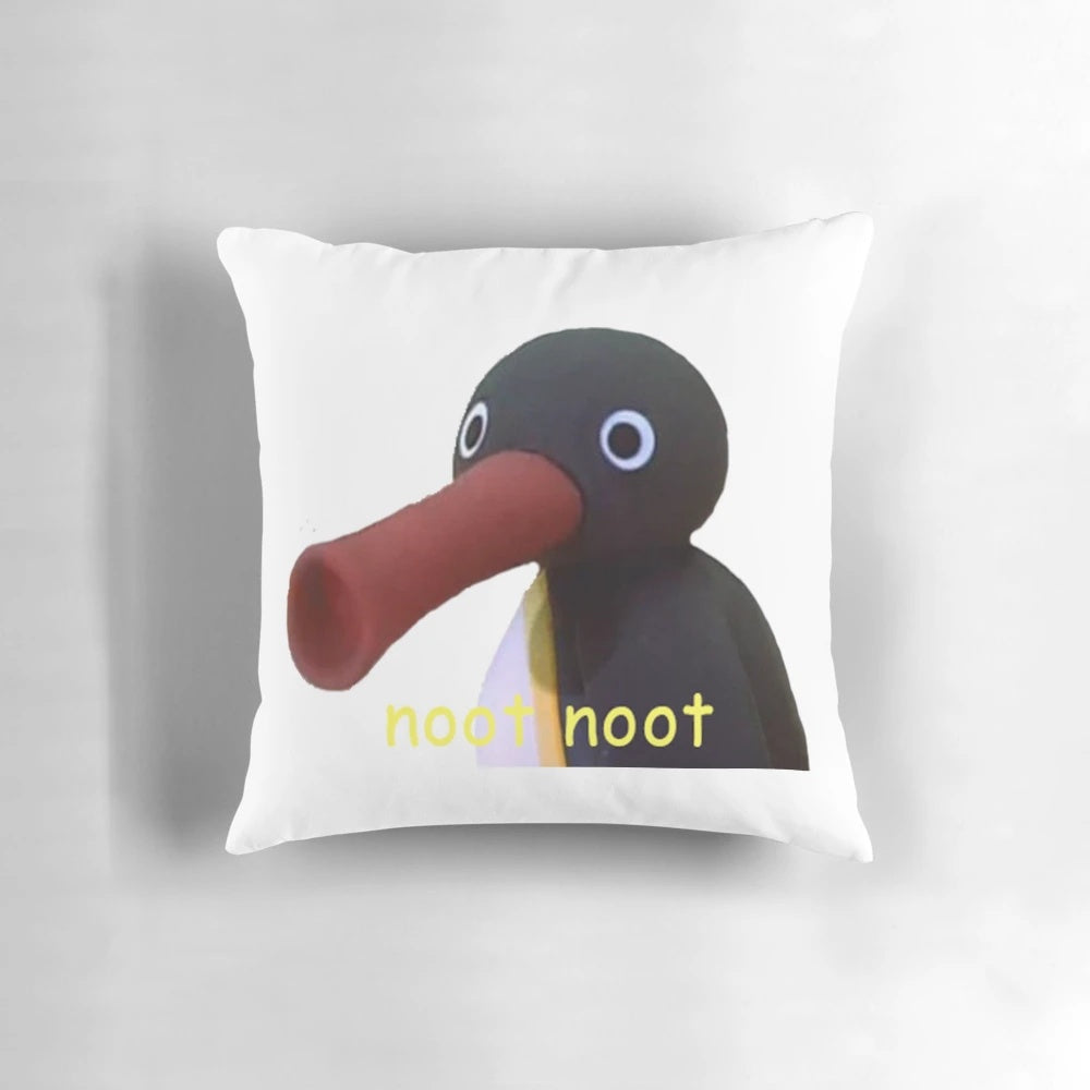 Pingu Noot Noot Meme Pillow - Soft, Stylish Novelty Cushion with Iconic Pingu Character