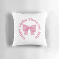 Kappa Alpha Theta sorority pillow with pink bow design