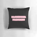 Pink pillow with a cute princess girl driving a car design