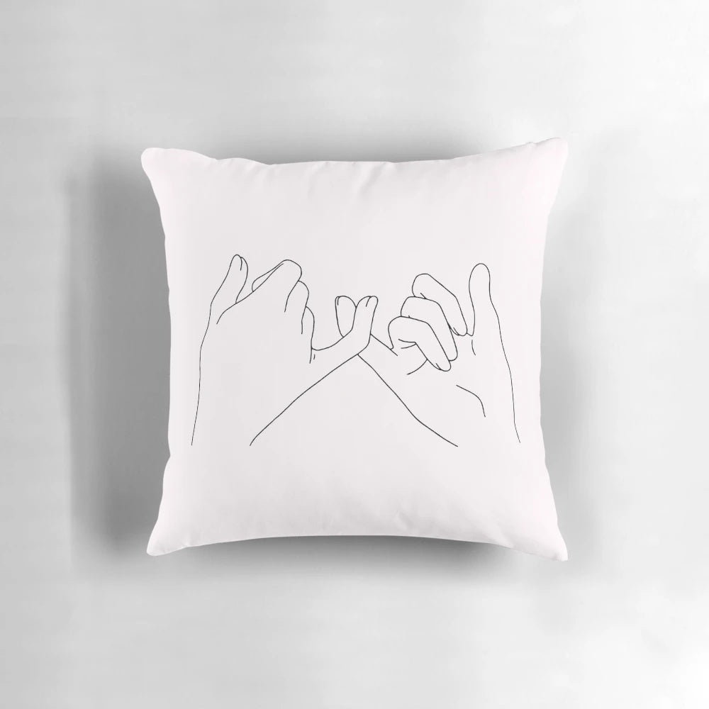 Pinky Promise Decorative Pillow with Trendy Pinky Promise Design