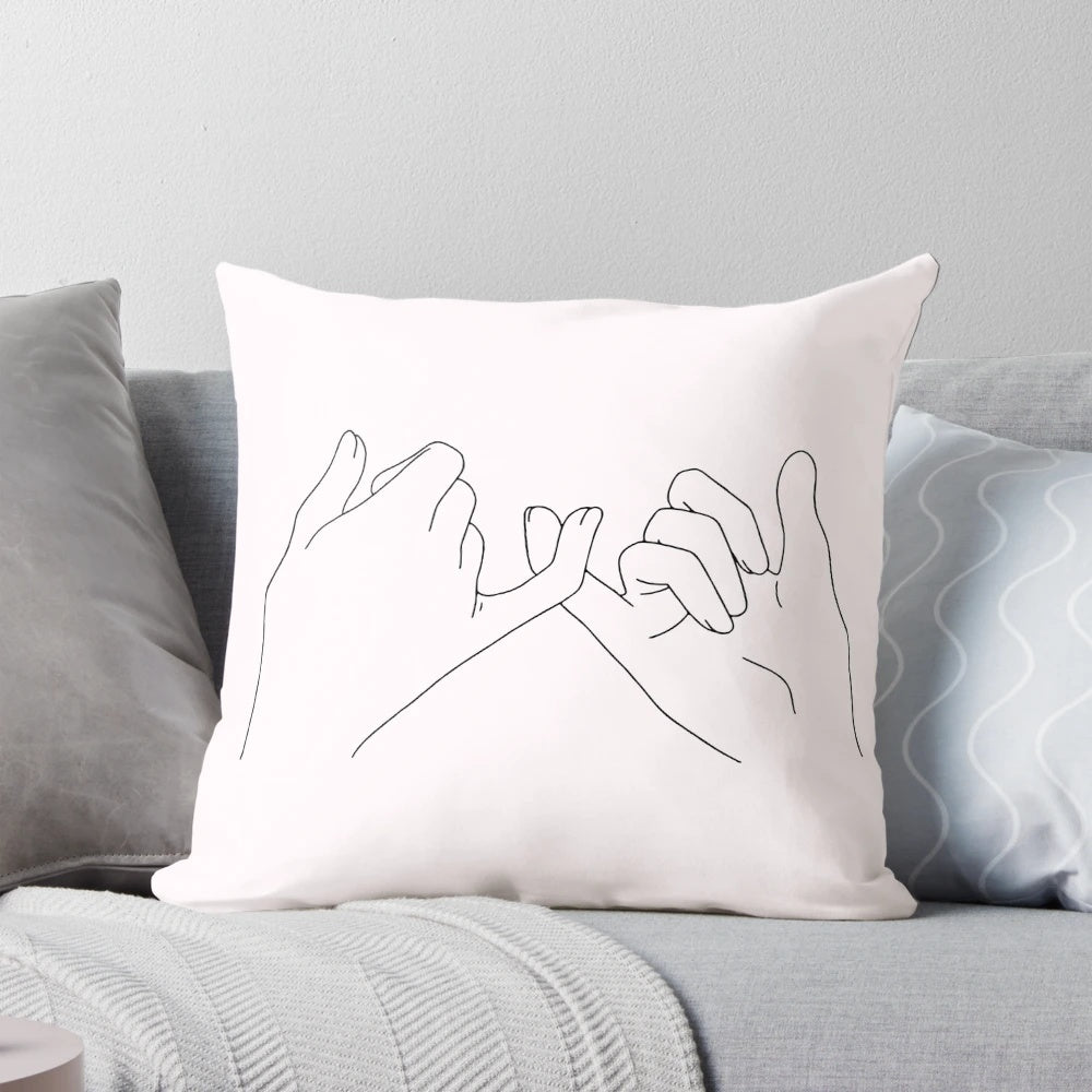 Pinky Promise Decorative Pillow with Trendy Pinky Promise Design