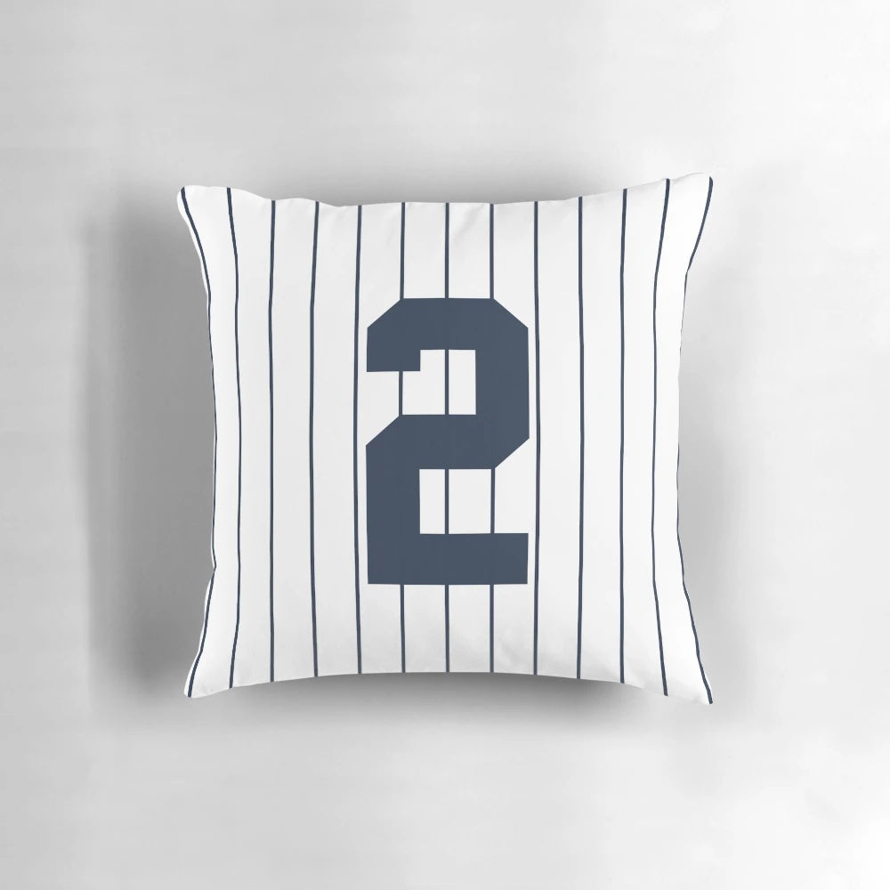 Pinstripe Design Pillow featuring the iconic New York Yankees style