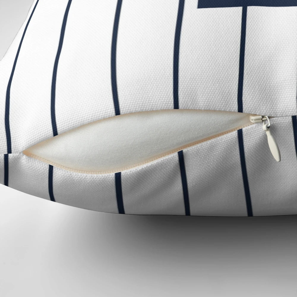 Pinstripe Design Pillow featuring the iconic New York Yankees style