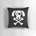 Pirate Dog Skull and Crossbone Decorative Throw Pillow