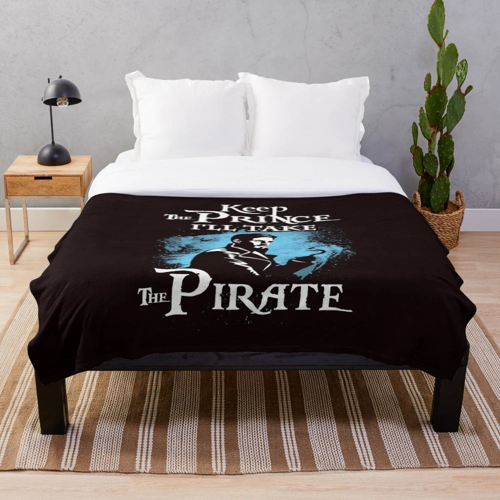 Cozy plush blanket featuring a pirate design for Once Upon a Time fans