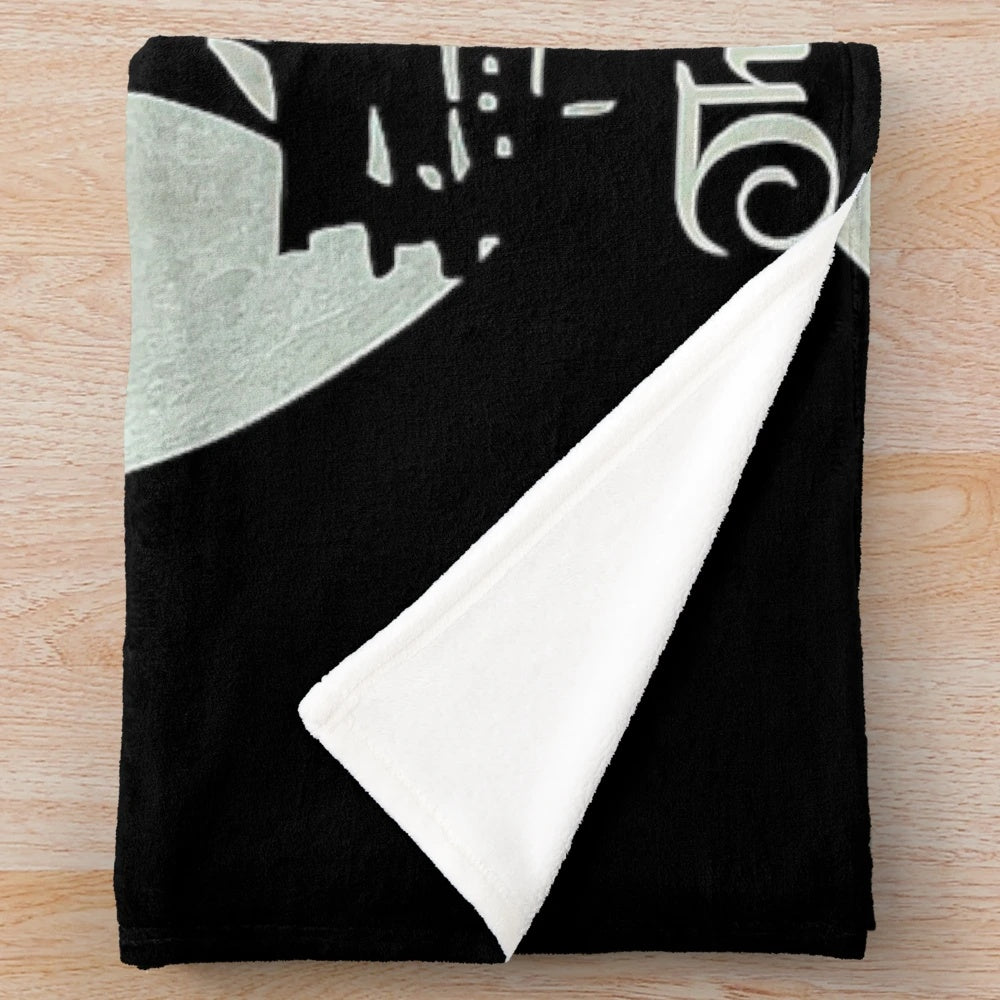 Pirate-Themed Plush Blanket with Captain Jack Sparrow and Caribbean Imagery