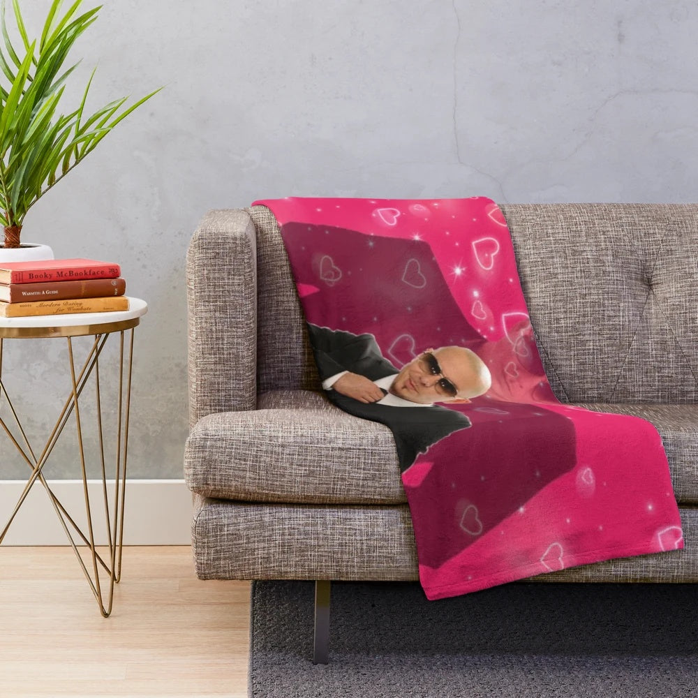 Pitbull inspired "Live. Laugh. Love." plush blanket