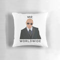 Pitbull-Inspired Mr Worldwide Pillow with Iconic Pop Art Design
