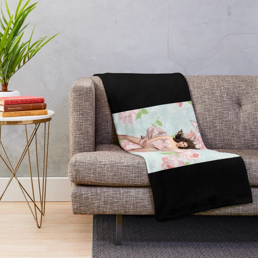 Pitch Perfect inspired plush blanket featuring Anna Kendrick and Rebel Wilson characters