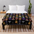 Pixel art inspired Five Nights at Freddy's characters plush blanket