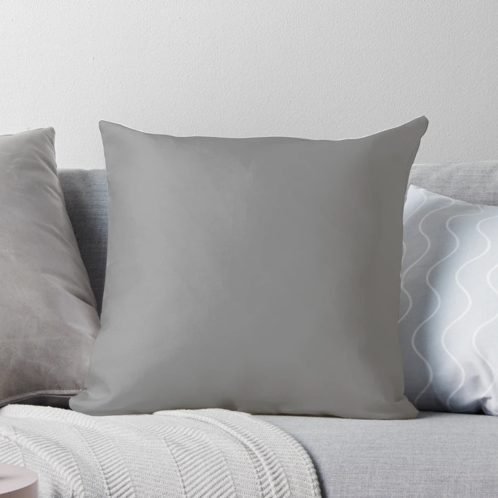 Plain grey pillow in a variety of shades