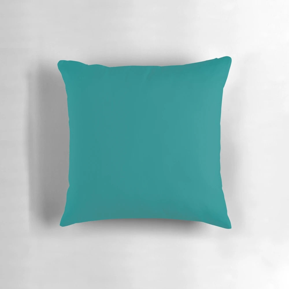 Plain teal pillow with over 100 turquoise, aqua, and cyan shades available on OzCushions