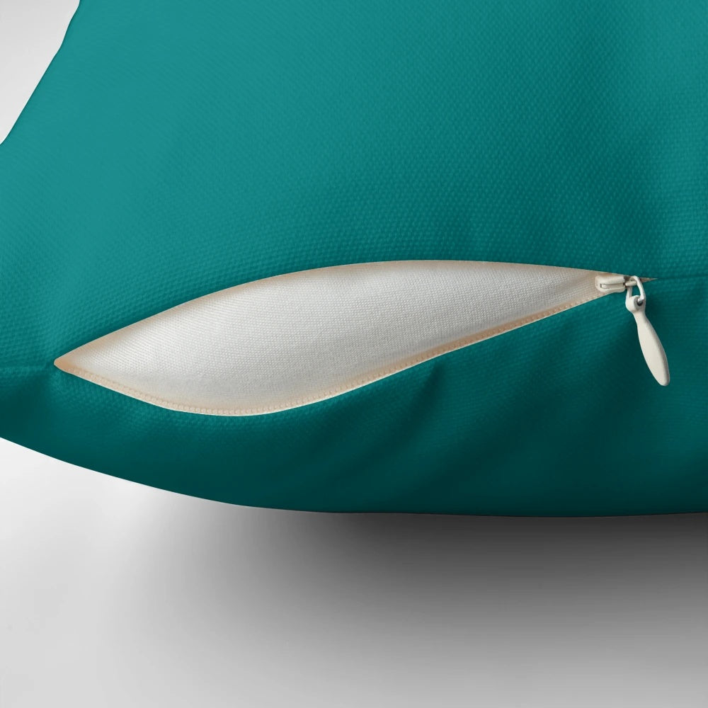 Plain teal pillow with over 100 turquoise, aqua, and cyan shades available on OzCushions