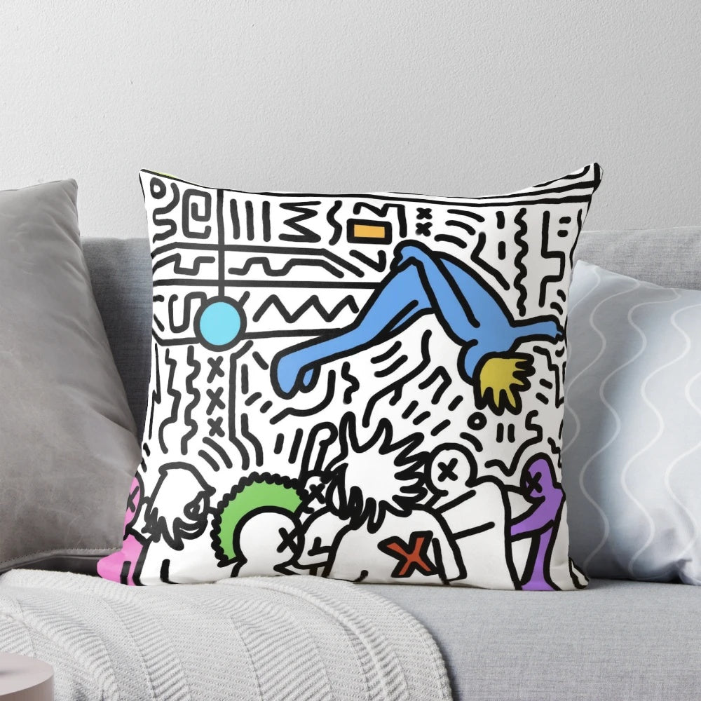 Playboi Carti "Die Lit" inspired cartoon pillow for music fans and home decor enthusiasts