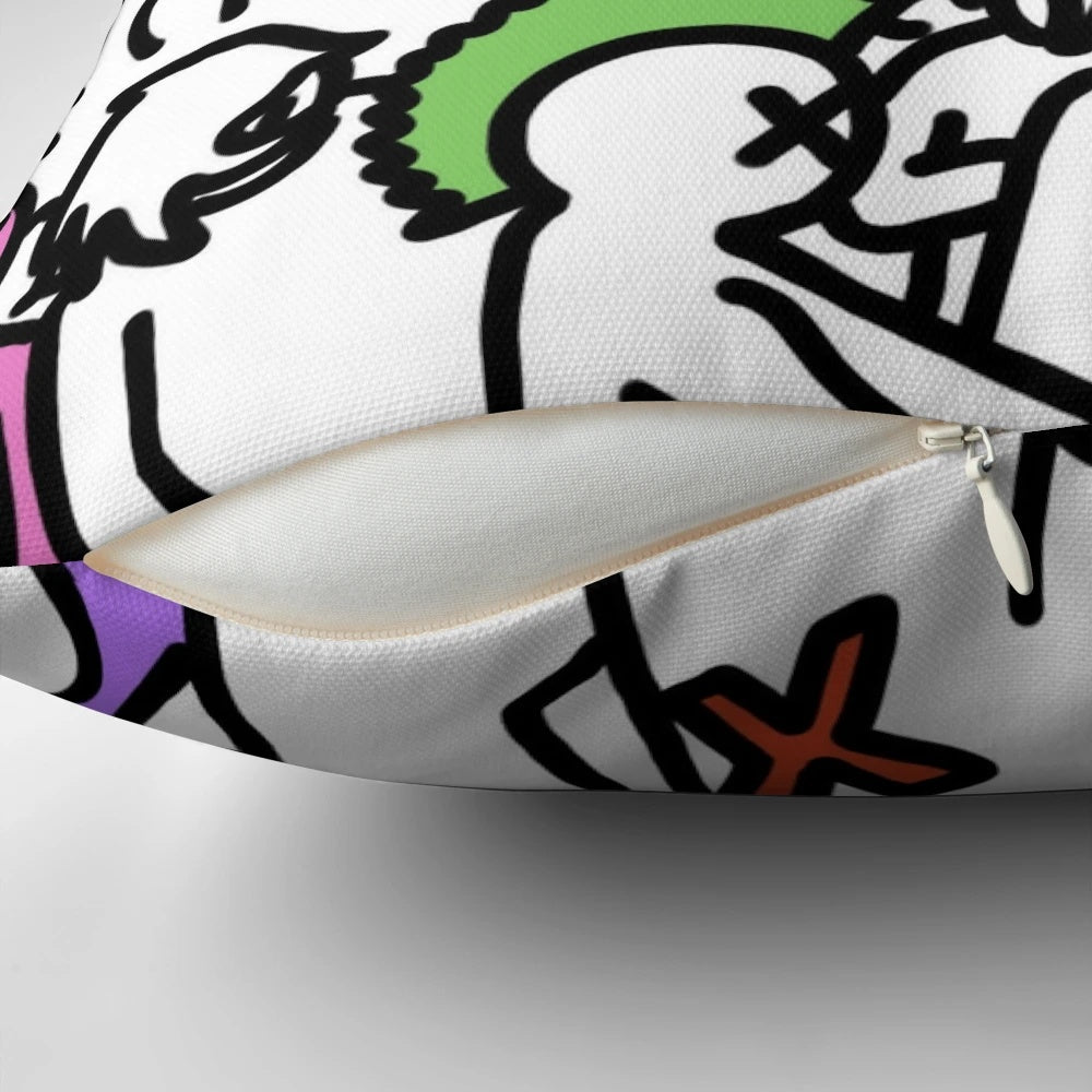 Playboi Carti "Die Lit" inspired cartoon pillow for music fans and home decor enthusiasts
