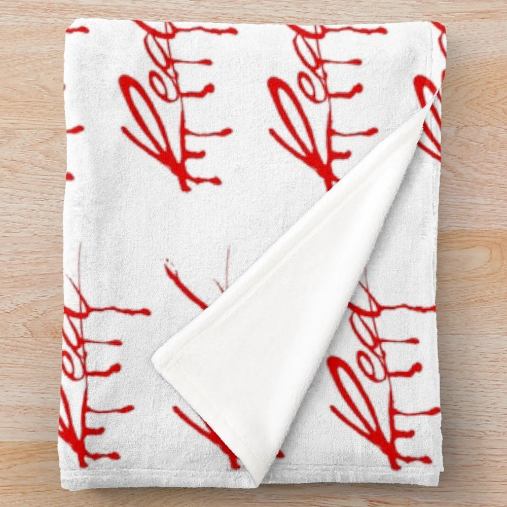 Cozy plush blanket featuring the Whole Lotta Red logo, inspired by Playboi Carti's music