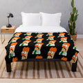Soft plush blanket featuring a comic style portrait of the Muppets character Beaker