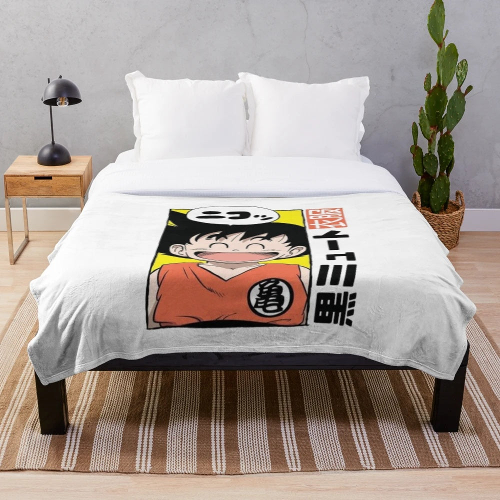 Cartoon parody plush blanket featuring humorous pop culture designs