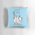Cute dog-themed pillow with a pun and stethoscope design
