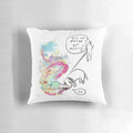 Cute cartoon image of a dog on a pillow, perfect for dog owners and walkers