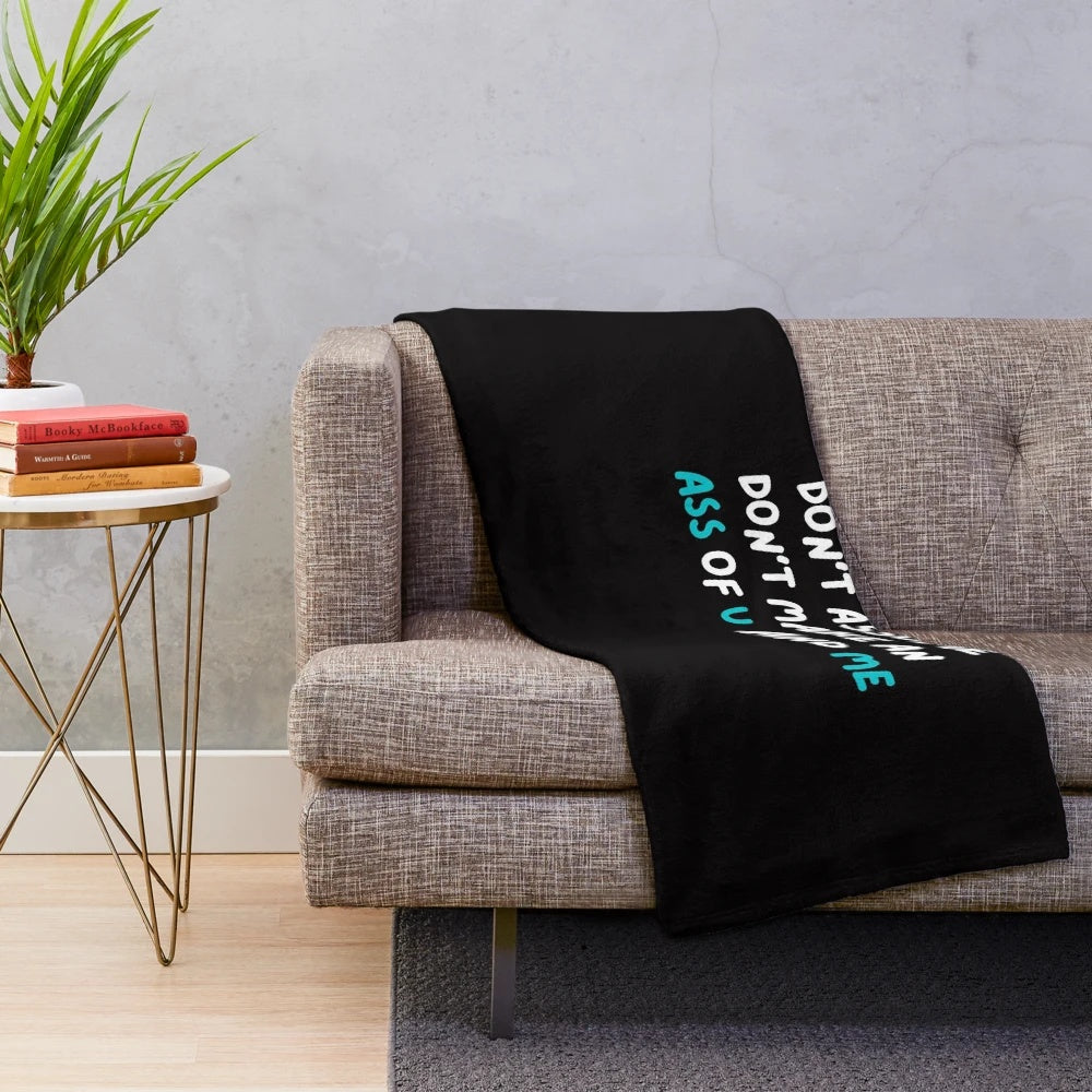 Don't Assume" Plush Blanket with Witty Occupational Design