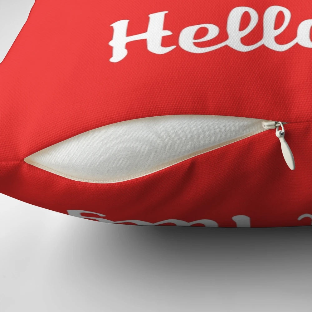 Heart-shaped Hello Titty pillow, a playful and humorous gift for women