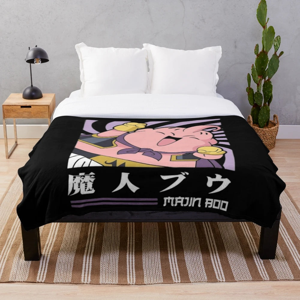 Cartoon parody plush blanket featuring pop culture humor design