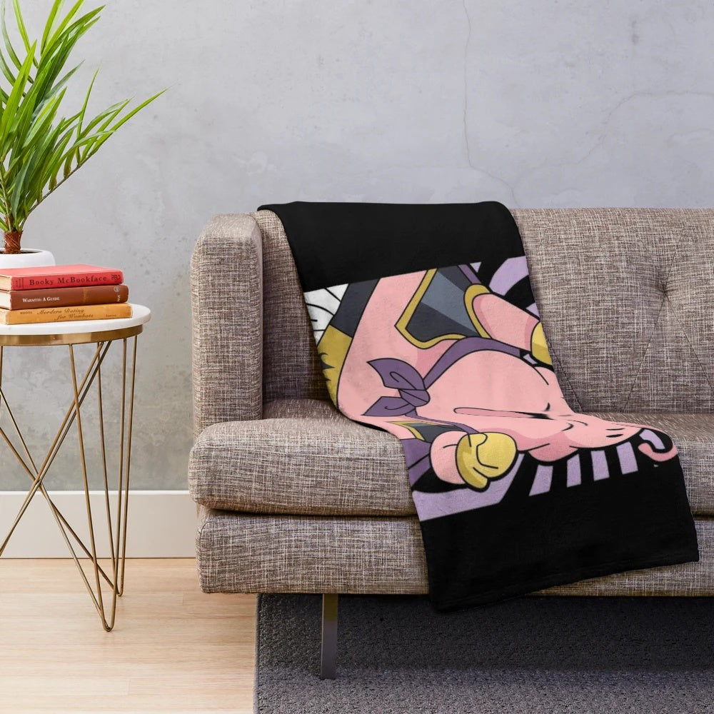 Cartoon parody plush blanket featuring pop culture humor design
