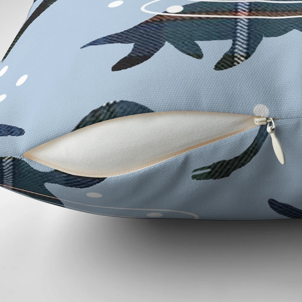 Cuddly Nessie pillow featuring a plesiosaur-inspired design, perfect for children's bedrooms and playtime.