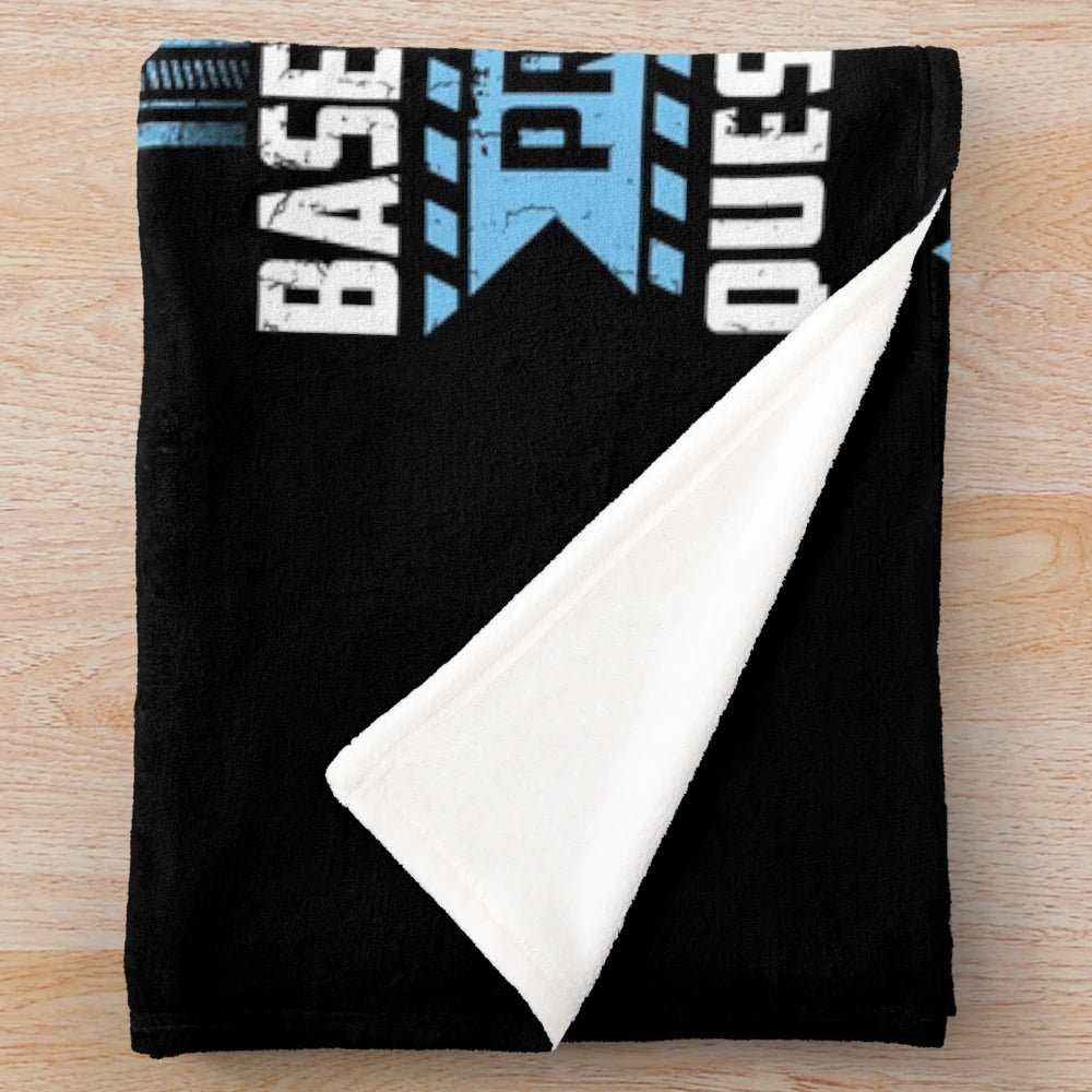 Plumbing plush blanket with sarcastic "precision guesswork" design