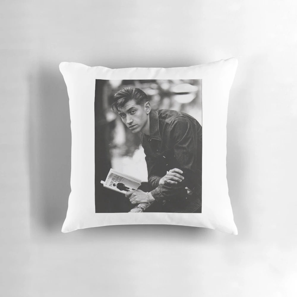 Soft, high-quality pillow featuring the image of Alex Turner, the lead singer of the popular band Arctic Monkeys.