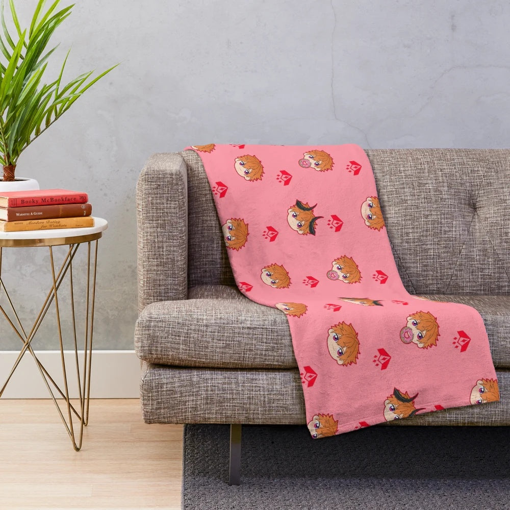 Obey Me Beel Pattern Plush Anime Blanket