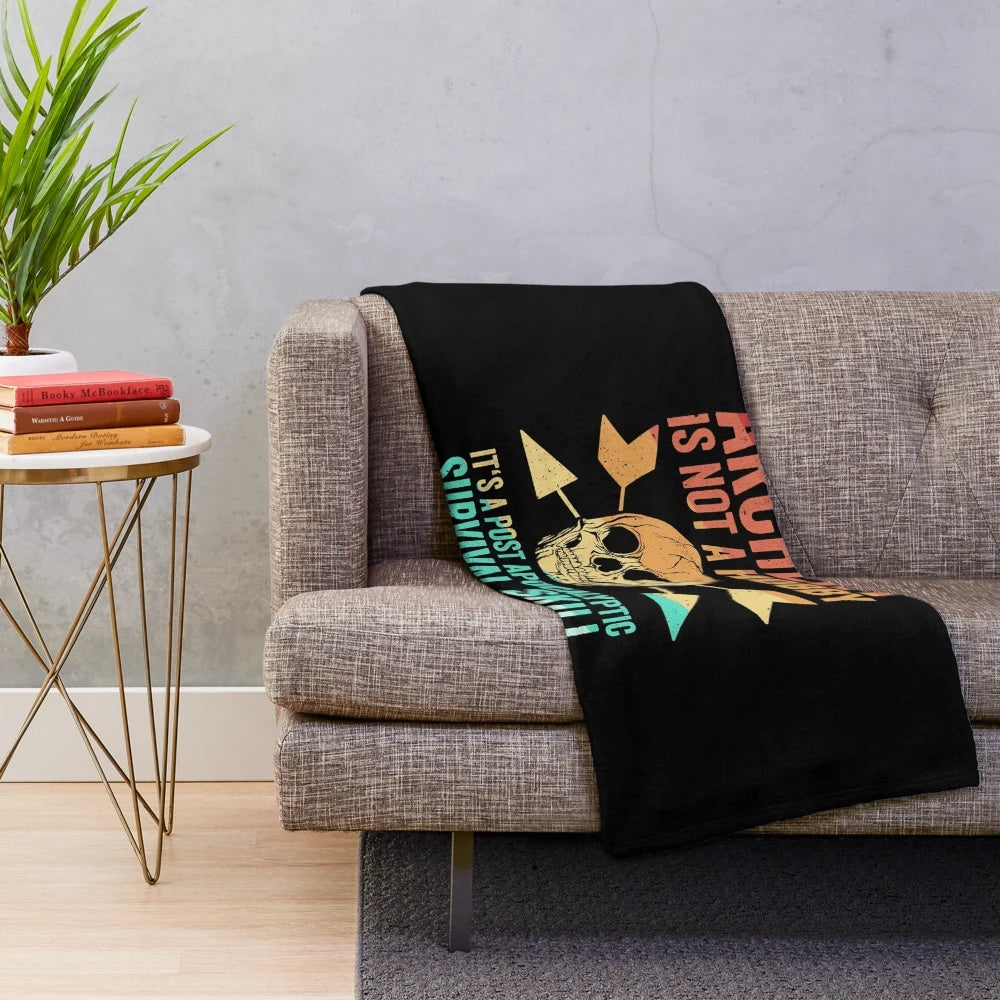 Archery-themed plush blanket