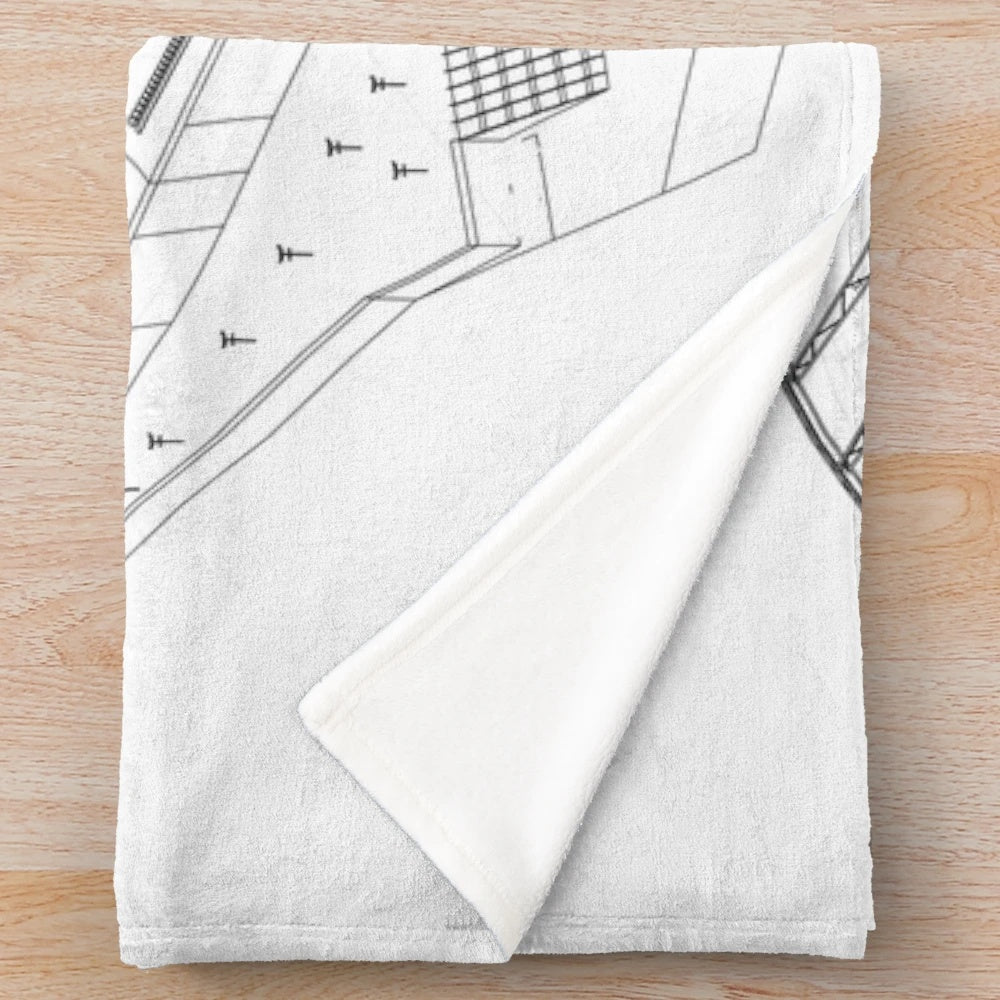 Arsenal Football Club Plush Blanket Featuring Emirates Stadium Imagery