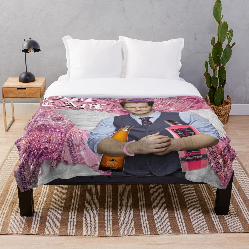 Plush babe cave themed blanket