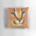 Soft, plush big floppa caracal cat pillow with cute, funny meme design