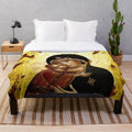 Plush blanket featuring the image of the Blessed Virgin Mary, the Theotokos or Mother of God