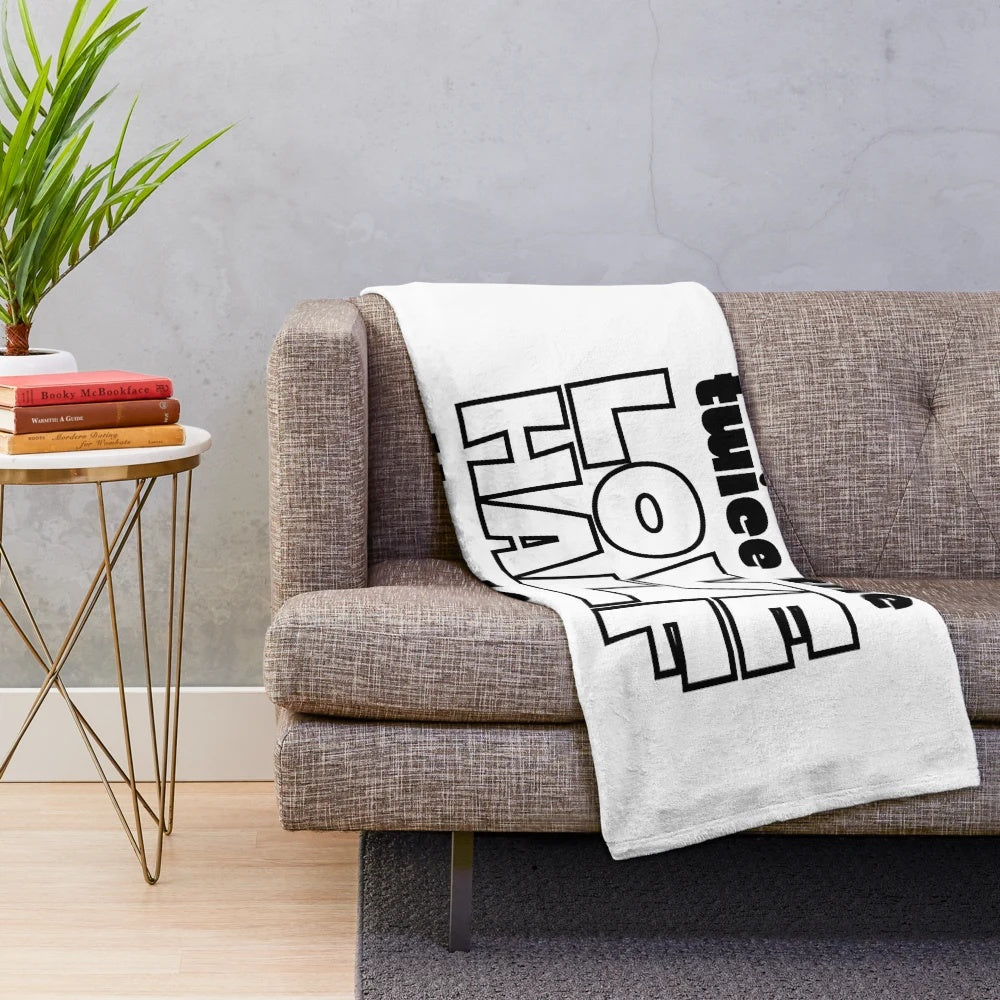 Plush blanket featuring the "Best Mom in the History of Ever" with twins quotes