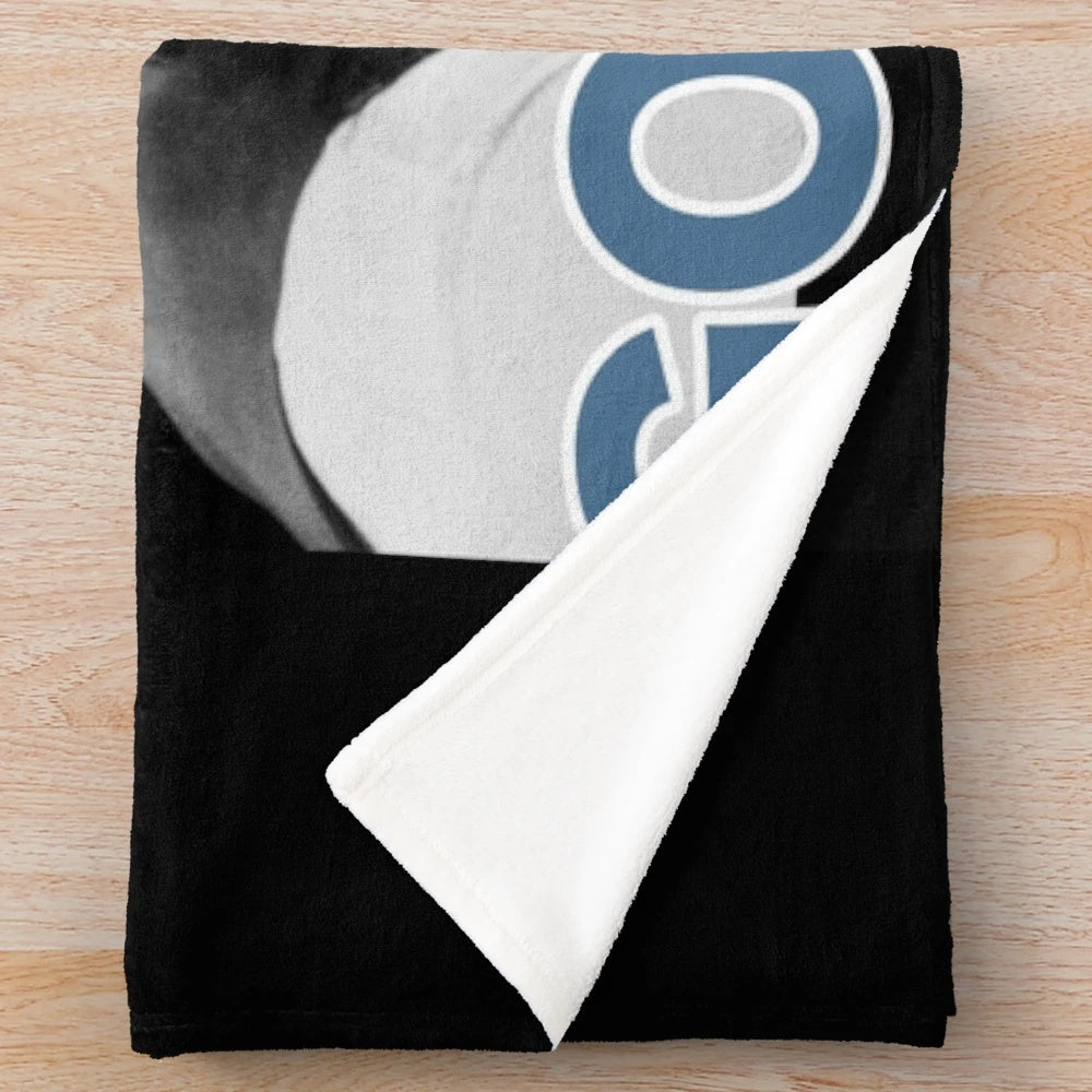 Plush blanket featuring the image of French singer Jean-Jacques Goldman