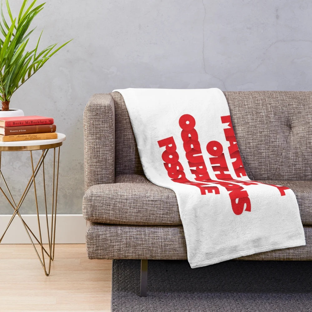 Plush blanket featuring the text "Teachers Make All Other Occupations Possible