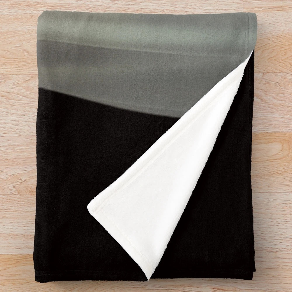 Plush blanket with dark anime-inspired nun girl design
