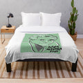 Plush blanket with image of Brazilian filmmaker Kleber Mendonca Filho