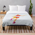 Plush blanket with image of Chad Warner and the Sydney Swans Australian football team