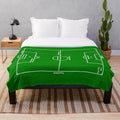 Football/Soccer Pitch Layout Plush Blanket