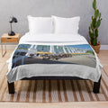 Plush blanket featuring image of carriage at the historic Grand Hotel, Mackinac Island, Michigan