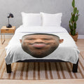 Plush blanket with Michael B. Jordan inspired design