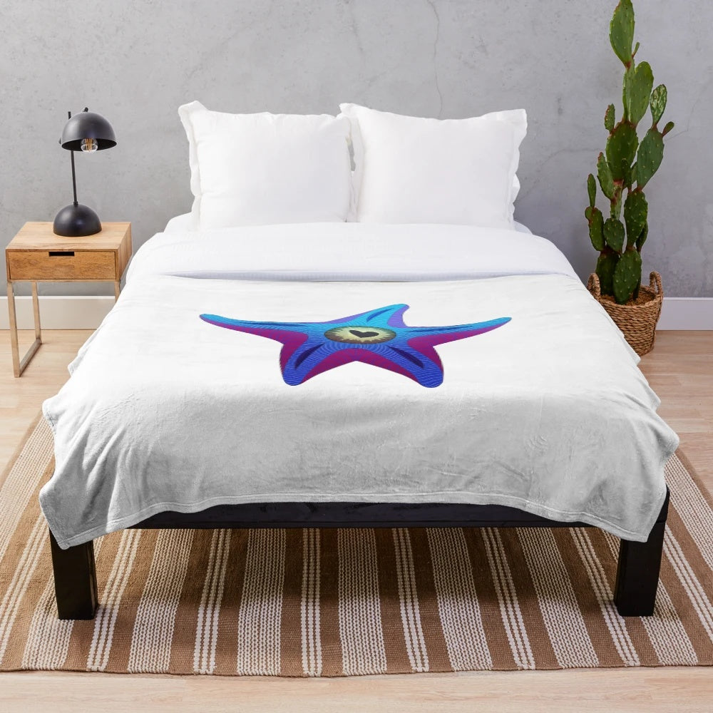 Plush blanket depicting Starro the Conqueror, a DC Comics character