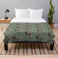African Painted Dog Plush Blanket