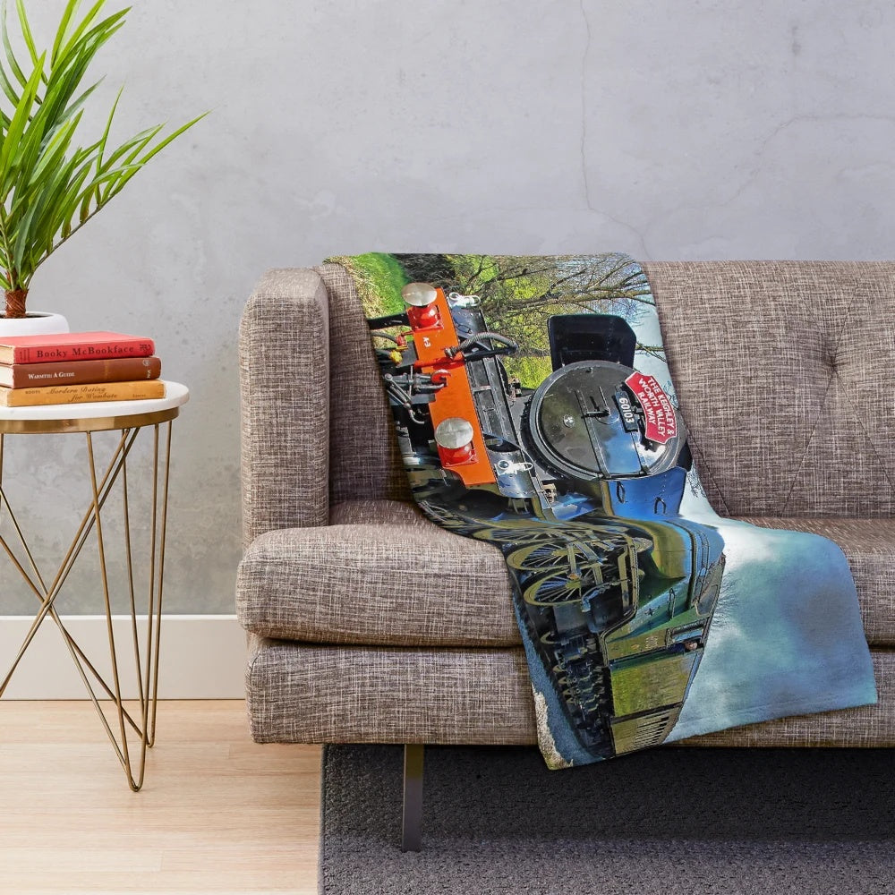 Plush blanket with image of the heritage steam engine 60103