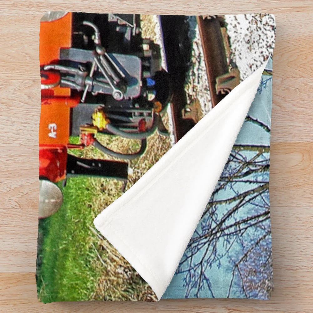 Plush blanket with image of the heritage steam engine 60103